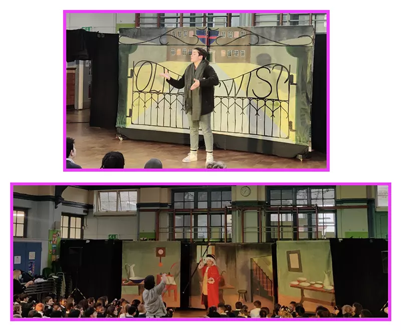 A few pictures from the school's Oliver school production